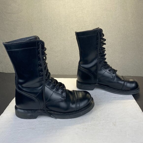Rothco US Size 6 Paratrooper Black Leather Mens Boots Lace Up Army‎ Outdoor main image 10